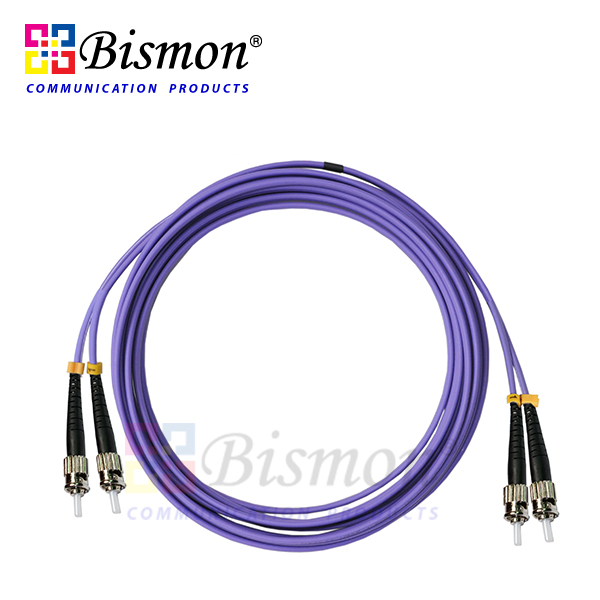 ST-ST-Patch-Cord-Fiber-optic-Duplex-Multi-Mode-50-125um-OM4-2-3-5-10-Meters